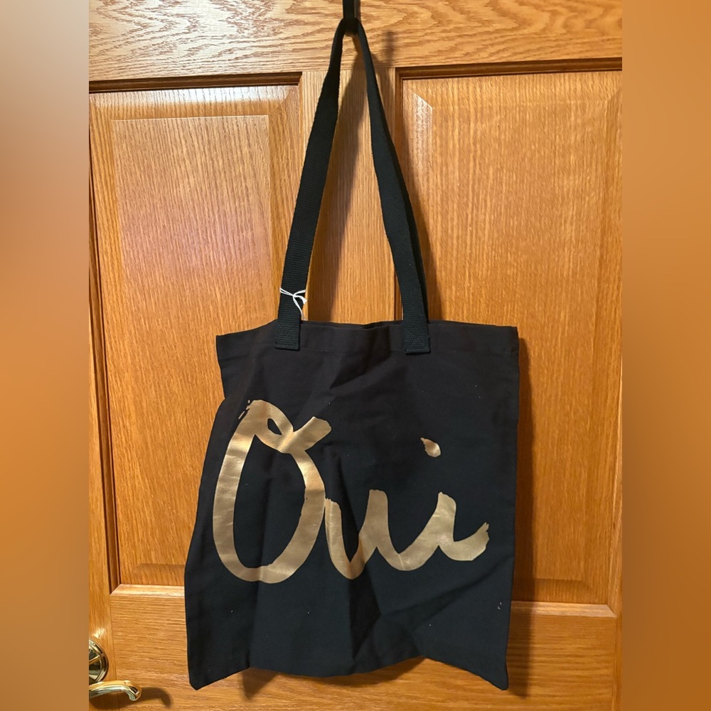 Yes No Canvas Black and Gold Tote Bag